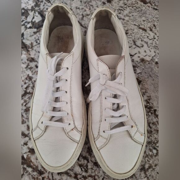 Women by Common Projects - White Low Achilles Leather Trainers - Size 38 (8 USA) - Picture 6 of 11